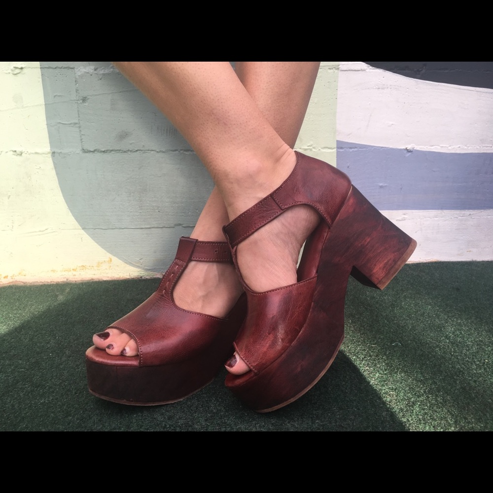 Bed Stu Somalia Platform clogs (size 7)